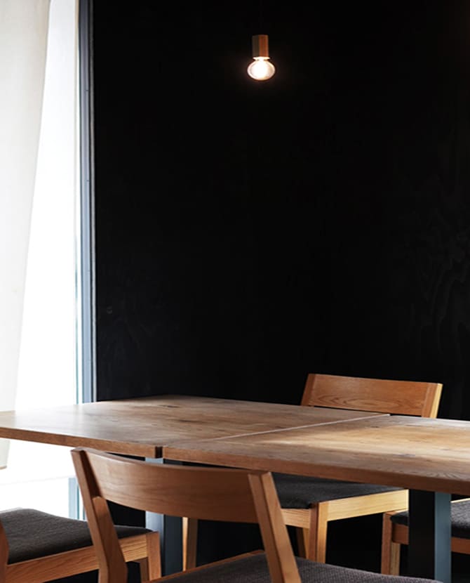 ４人掛けテーブル席の写真