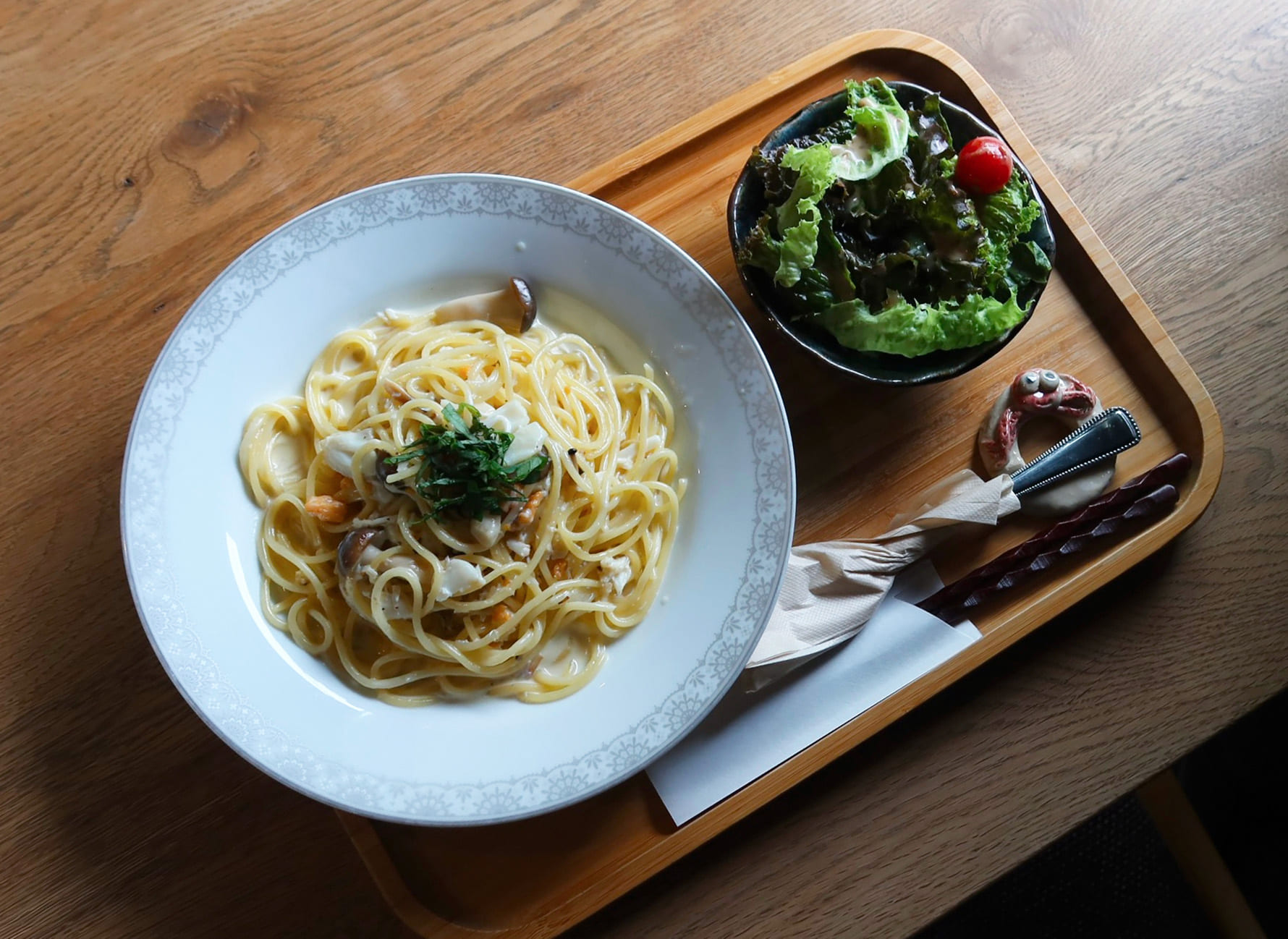 パスタ定食の写真